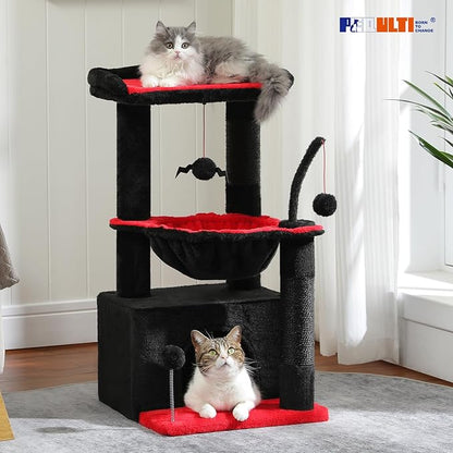 PEQULTI 4-in-1 Gothic Cat Tree, 33&