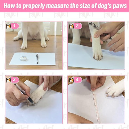 BEAUTYZOO Anti Slip Dog Socks for Small Medium Large Dogs,Paw Protector with Grips for Hardwood Floor Hot/Cold Pavement,Traction Control 3 Pairs AntiTwist Dog Shoes to Prevent Licking for Senior Dog