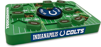 Pets First NFL Indianapolis Colts Large Puzzle Toy, New Size, Interactive Dog Treat &amp; Slow Feeding Toy
