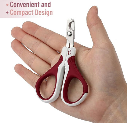 Mr. Pen Cat Nail Trimmer - Wine &amp; White, Cat &amp; Kitten, Small Dog Nail Clipper &amp; Claw Trimmer