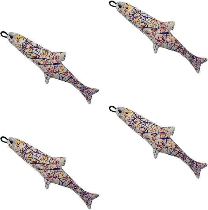 Yeowww! Catnip Pollock Fish 4 Pack | Pure Leaf &amp; Flowertop | Cat and Kitten Toy