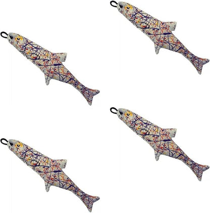 Yeowww! Catnip Pollock Fish 4 Pack | Pure Leaf &amp; Flowertop | Cat and Kitten Toy