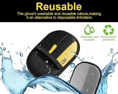2Pcs Electrostatic Gloves Pet Hair Removal, Reusable Cat &amp; Dog Hair Remover for Couch, Furniture, Carpet, Curtain, Upgraded Animal Fur Removal Tool, Cat Grooming Gloves