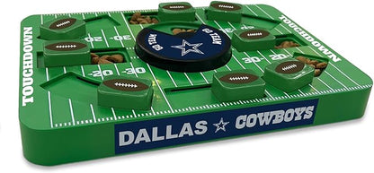 Pets First NFL Dallas Cowboys Large Puzzle Toy - Interactive Dog Treat &amp; Slow Feeding Toy
