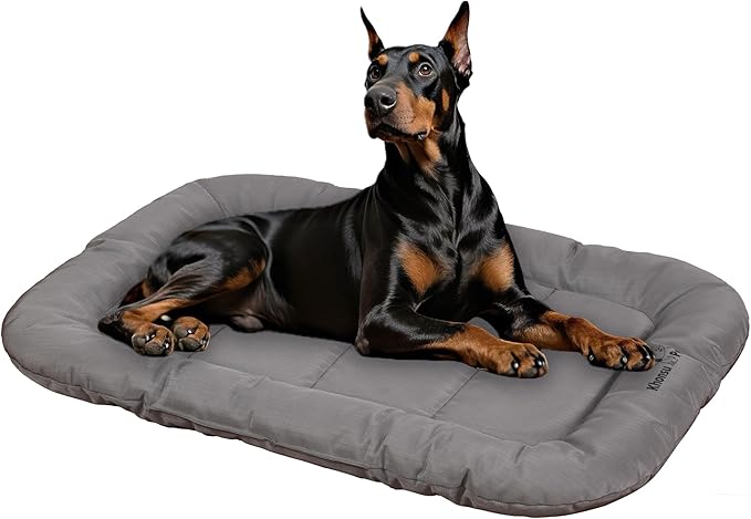 KHONSU PET Durable Dog Bed Tough and Tear Proof Dog Crate Bed, 800lbs Tear Strength PVC-Backed Waterproof Ped Bed Mat Indoor &amp; Outdoor Use for Dogs up to 110 lbs