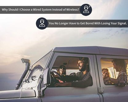 FOOKOO Ⅱ HD Backup Camera System Kit,7" 1080P Reversing Monitor+IP69 Waterproof Rear View Camera,Sharp CCD Chip, 100% Not Wash Up,Truck/Semi-Trailer/Box Truck/RV (FHD1-Wired)