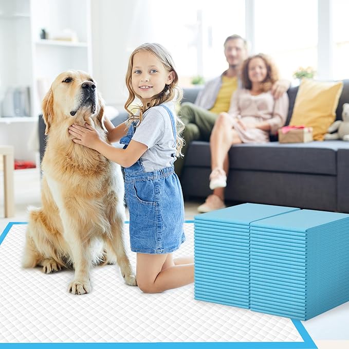 100 Count Large Dog &amp; Cat Puppy Pee Pads - 28"x30" Absorbent Potty Training Pads | Leakproof Quick-Dry Disposable Pet Pads for Puppies, Dogs &amp; Cats | Indoor, Outdoor, Litter Box, Housebreaking Use