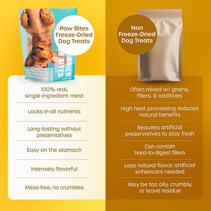 Freeze Dried Dog Treats - Wild Caught Salmon - Dog Food Dry Snacks - with Protein &amp; Omega 3s - for All Breeds &amp; Sizes - No Artificial Flavors &amp; Dyes, No Preservatives - 1 Pouch, 4 oz