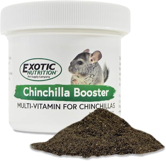 Chinchilla Booster (2 oz.) - Complete Multivitamin - Powdered Vitamin &amp; Mineral Supplement for Pet Chinchillas
