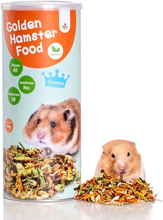 Niteangel Hamster Food &amp; Treats Toy - Small Animal Natural Food for Syrian Golden Hamsters or Other Small-Sized Pets