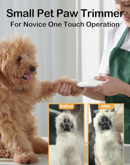 LEYOUFU Dog Paw Trimmer for Grooming, Cordless Electric Small Pet Grooming Clippers Hair Trimmer for Dogs Cats, Low Noise for Trimming Pet&