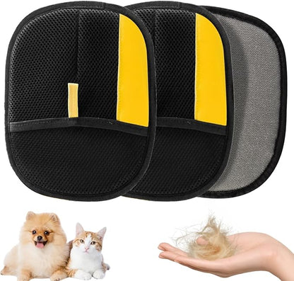 3 PCS Pet Hair Remover Electrostatic Gloves, Electrostatic Gloves Pet Hair, Reusable Pet Hair Removal Glove for Cats &amp; Dogs, Premium Cat &amp; Dog Hair Remover Mitt for Couch Furniture Carpet Car Seat