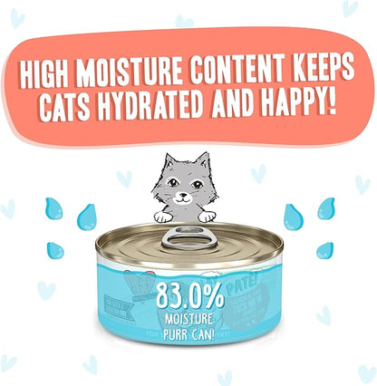 Weruva B.F.F. Play - Best Feline Friend Paté Lovers, Aw Yeah!, Salmon &amp; Tuna Tuck Me in with Salmon &amp; Tuna, 5.5oz Can (Pack of 8)