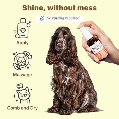 Pet Fur Care Oil - Detangles, Reduces Shedding - Adds Shine with Collagen &amp; Natural Oils - Leave-in Conditioner for Dogs &amp; Cats - 1.01 fl. oz