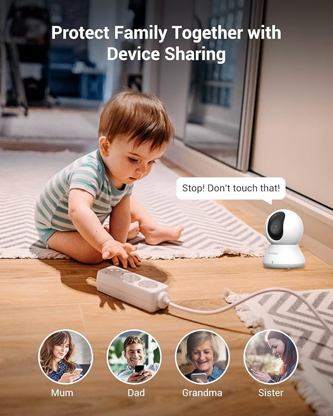 blurams Cameras for Home Security, 2K Pet Camera with Phone App, 360° PTZ Indoor Cameras, 2-Way Talk, Motion Tracking, Color/IR Night Vision, Cloud&amp;SD, Works with Alexa (2Pack, 5GHz/2.4GHz Dual-Band)