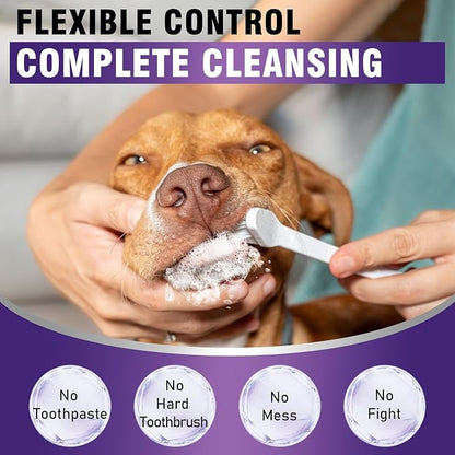 Teeth Cleaning Wipes for Dogs &amp; Cats, Dental Care Finger Wipes, Remove Plaque, Tartar &amp; Bad Breath, Disposable Gentle Cleaning &amp; Gum Care Pet Wipes, No-Rinse Dog Finger Toothbrush, 50 Counts