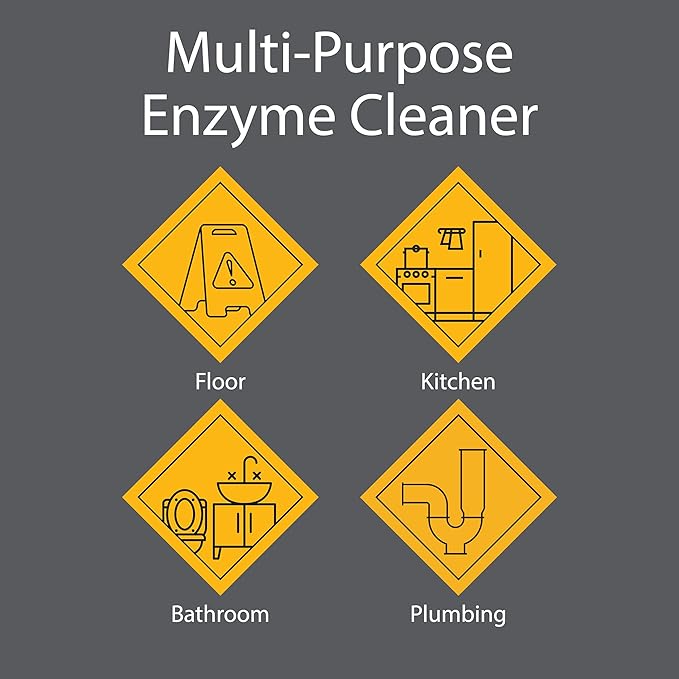 Pro-Grade Multi-Purpose Probiotic Enzyme Cleaner - Powerful Cleaning &amp; Odor Eliminating Formula For Professional &amp; Home Surfaces - 1 Gallon - Fragrance Free, 2 Pack