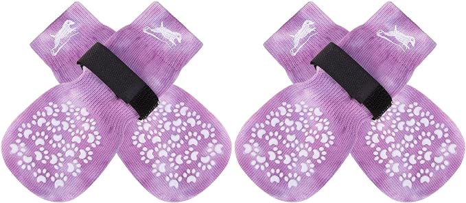 EXPAWLORER Anti Slip Dog Socks to Prevent Licking Paws, Dog Shoes for Hot Pavement, Dog Booties for Small Medium Large Senior Dogs, Traction Control Dog Boots &amp; Paw Protectors for Hardwood Floors