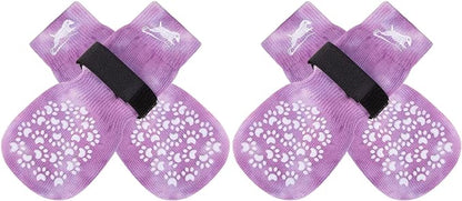 EXPAWLORER Anti Slip Dog Socks to Prevent Licking Paws, Dog Shoes for Hot Pavement, Dog Booties for Small Medium Large Senior Dogs, Traction Control Dog Boots &amp; Paw Protectors for Hardwood Floors