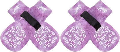 EXPAWLORER Anti Slip Dog Socks to Prevent Licking Paws, Dog Shoes for Hot Pavement, Dog Booties for Small Medium Large Senior Dogs, Traction Control Dog Boots &amp; Paw Protectors for Hardwood Floors