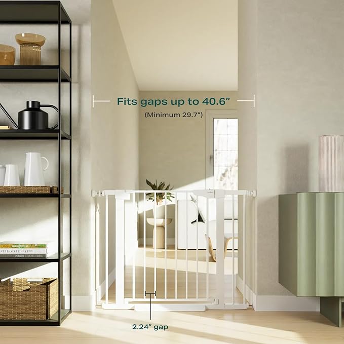 Cumbor 2 Pack 29.7-40.6" Baby Gate for Stairs, Mom&