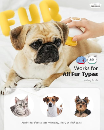 [PETHROOM] Cat Brush for Shedding Cats,Dogs, Kitten | Gentle Deshedding &amp; Grooming Tool for Short or Long Hair | Safe Massage Brush for Sensitive Skin | Sturdy, Durable, and Portable