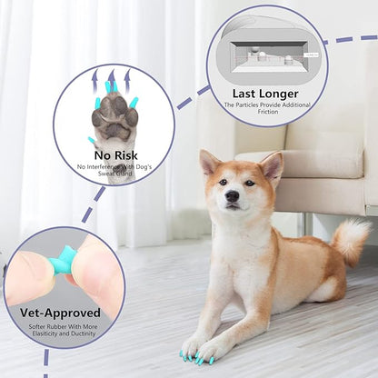Nail Grippers for Dogs - Dog Anti Slip, Toe Grippers for Senior Dogs, Stop Sliding on Hardfloor, Two Ways of Use, Dog Paw Protector, Increase Traction, Reduce Pain &amp; Struggle (45PCS/Pack)