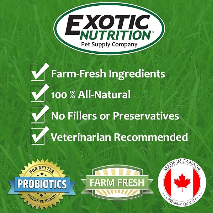 Timothy Pellets (4 lb.) - 100% All Natural, High Fiber, Sun Cured Timothy Hay Grass Food &amp; Treat - Rabbits, Guinea Pigs, Chinchillas, Degus, Prairie Dogs, Tortoises, Hamsters, Gerbils, Rats