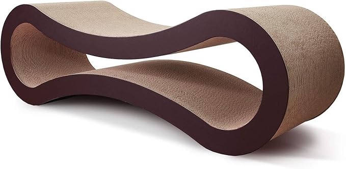 Cat Scratcher Cardboard, Scratching Pad House Bed Furniture Protector, Infinity Shape, Curved