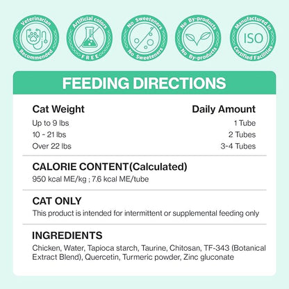 Dr.by Cat Breath Bronchial Supplements Cat Sneezing Treatment Asthma Cold Cough Nose Relief Respiratory&amp;Immune Support with TF-343-30 lickable Formula Individually Packaged, Chicken (1 Pack (8.5OZ))