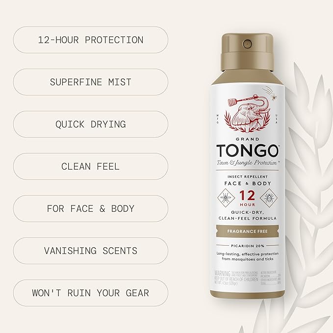 Fragrance Free Insect Repellent, 12-Hour Mosquito &amp; Tick Protection, Picaridin-Based, Water-Based, Lightweight, Quick-Drying, DEET Alternative, Face &amp; Body Use, 3 Pack