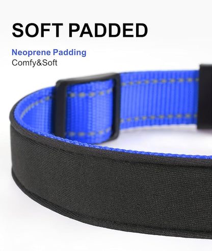TagME Airtag Dog Collar,Waterproof Reflective Pet Collar with Airtag Holder,Soft Padded and Double D-Rings for Small Dogs,Navy Blue