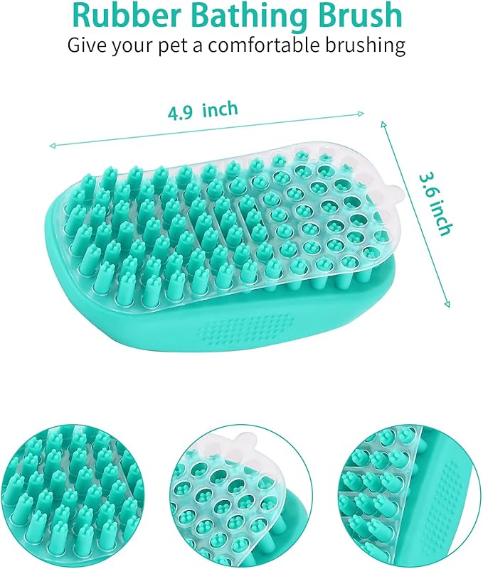 Dog Brush Kit for Grooming Short &amp; Long Haired Dogs &amp; Cats, 5 in 1 Pet Grooming Set for Small Animals, 5 PCS Puppy Self-Cleaning Slicker Brush and Pet Comb for Shedding Medium &amp; Large Dogs