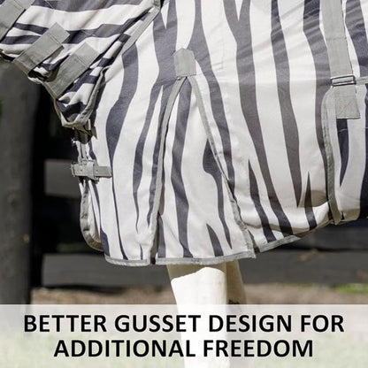 Schneiders Soft Interlock Mesh II Zebra Horse Fly Sheets | Striking Zebra Pattern for Fly Deterrence &amp; Superior UV Protection