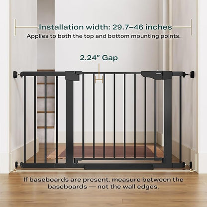 Cumbor 29.7-46" Baby Gate for Stairs, Mom&