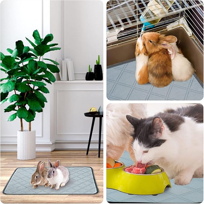 2 Pack Guinea Pig Cage Liners for C&amp;C 2x3 Habitat Washable Guinea Pig Bedding Super Absorbent | Waterproof | Non Slip| Reusable Guinea Pig Pee Pads for Small Animals Cage - 41.3" x 27.6"