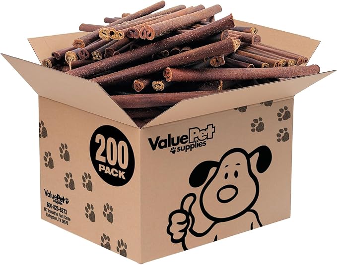 ValueBull Collagen Sticks for Dogs, 12 Inch Thick Chews, Natural Long-Lasting Dog Treats, 200 Count Bulk Pack - Supports Joints, Skin &amp; Coat with Chondroitin &amp; Glucosamine