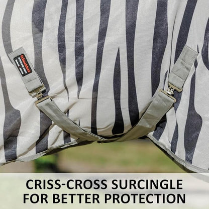 Schneiders Soft Interlock Mesh II Zebra Horse Fly Sheets | Striking Zebra Pattern for Fly Deterrence &amp; Superior UV Protection