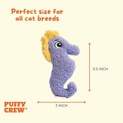 Interactive Catnip Cat Plush Toy, Ocean Theme, 5&