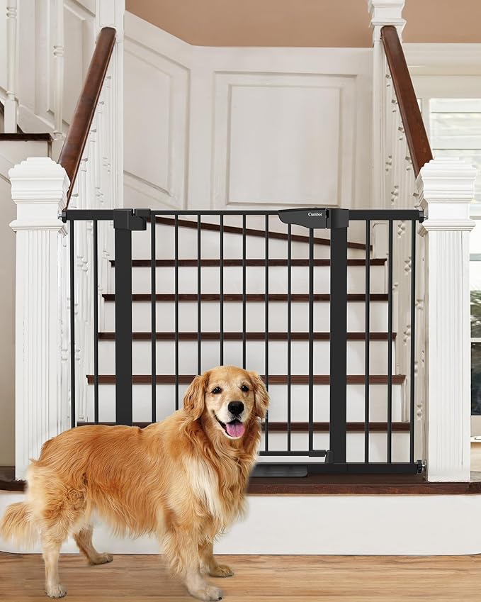 Cumbor 29.7-46" Baby Gate for Stairs, Mom&