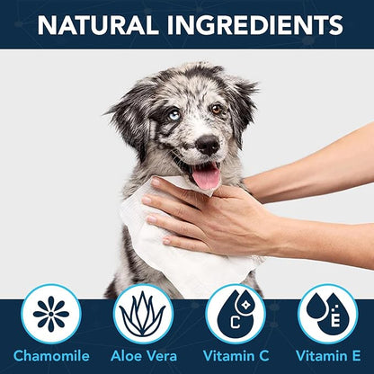 NOVEHA Dog Wipes - Odor Eliminating and Cleaning Grooming Wipes for Dog&