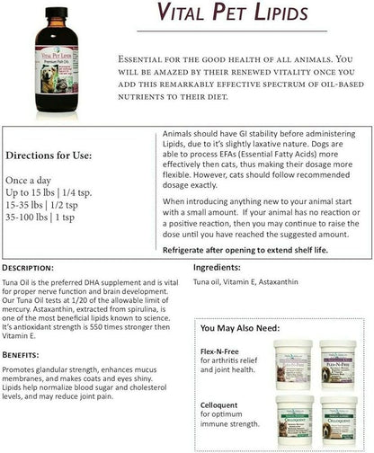 Vital Pet Lipids for Cats &amp; Dogs 8 oz.