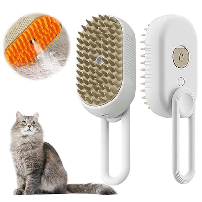 Pet Steam Groomer Brush, 2025 New 3 in 1 Steam Cat Steam Brush for Shedding &amp; Grooming, Multifunctional Hair Removal Comb for Cats Dogs