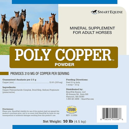 Uckele by SmartEquine Poly Copper | Equine Horse Coat Supplements for Skin | Vitamins &amp; Minerals Supplements for Horses Bones and Metabolism | 10 lb Bag