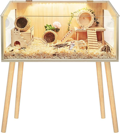 Prolee Hamster Cage with Legs, Guinea Pig Cages Chew Proof, Hamster House, Hamster Cages and Habitats, 32" L x 16" W x 40" H