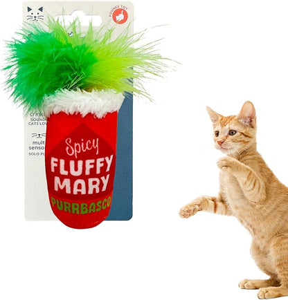 Huxley &amp; Kent Plush Cat Toy - Interactive Catnip Toy for Cats &amp; Kittens - Soft Kitty Toys with Crinkle &amp; Catnip - Fun Indoor Play - Fluffy Mary