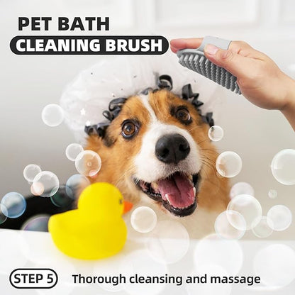 Dog Brush for Shedding, 7 PCS Dog Grooming Brush Kit, Undercoat Rake, Slicker Brush, Deshedding Comb, Bath Brush, Nail Clipper for Long &amp; Short Haired Dogs &amp; Cats, Black