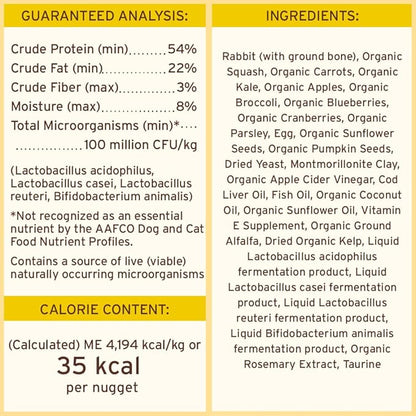 Primal Freeze Dried Raw Dog Food Nuggets, Rabbit, Complete &amp; Balanced Meal, Also Use as Topper or Treat, Premium, Healthy, Grain Free, High Protein Raw Dog Food, 5.5 oz