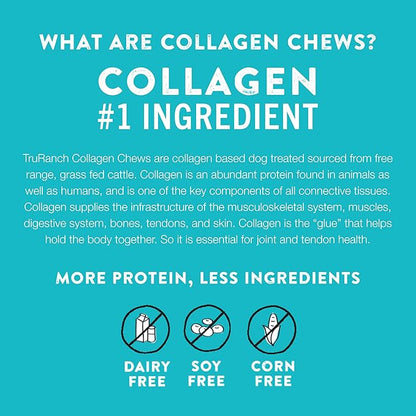 Collagen Rolls - 9" Collagen Rolls for Dogs - Long Lasting Healthy Joint Support - Rawhide Alternative - Skin &amp; Coat Health - Made with Real Peanut Butter, Value Pack, 15 Bags, 45 Count