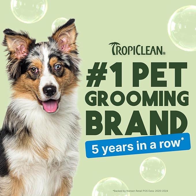 TropiClean Deshedding Dog Conditioner, Professional Conditioner, Reduces Shedding &amp; Softens Coat, Puppy Safe, Lime &amp; Cocoa Butter Scent, 1 Gallon
